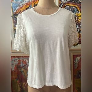 Anthropologie white tee size 14